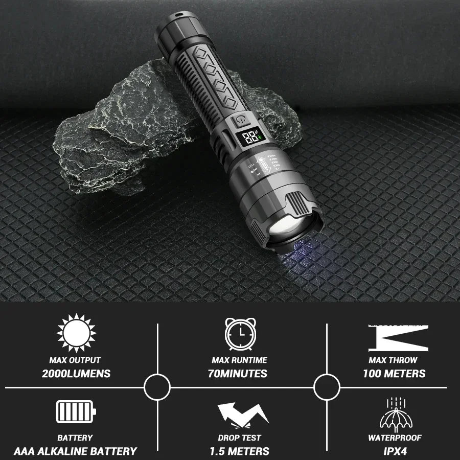 PowerRay 2000LM Outdoor Flashlight