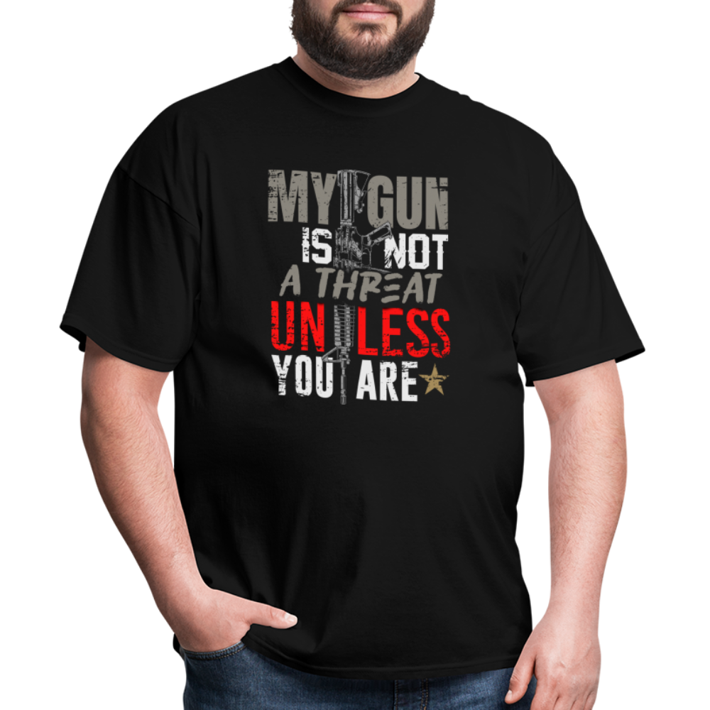 My Gun Is Not A Threat T-Shirt (SPOD) - black