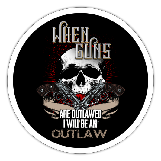 Outlaw Decal - white matte