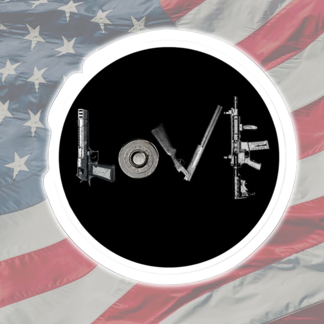 I Love Guns Decal