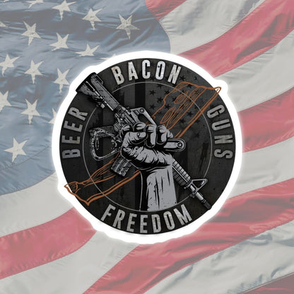 Beer Bacon Guns Sticker