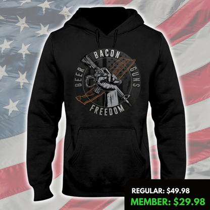 Bacon, Beer, Guns Hoodie