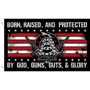 God, guns, guts & glory' flag