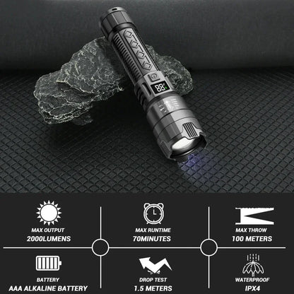 PowerRay 2000LM Outdoor Flashlight