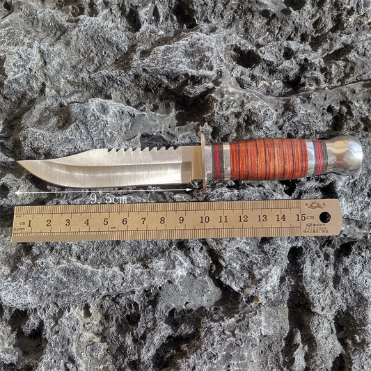 TrailGuard Wood Handle Survival Knife