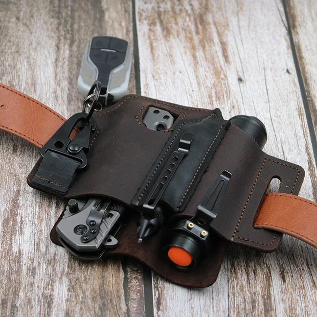 Multitool Leather Sheath Pocket Organizer