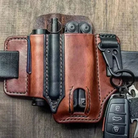 Multitool Leather Sheath Pocket Organizer