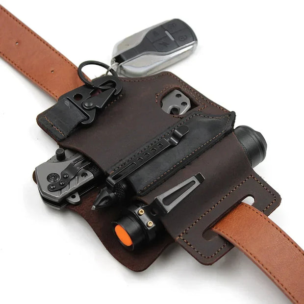 Multitool Leather Sheath Pocket Organizer