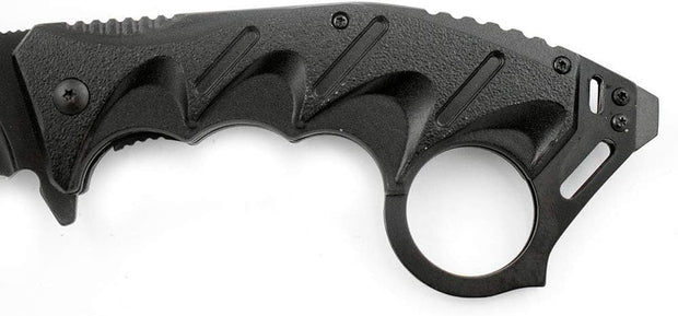 Everyday Carry Spring Assist Style Folding Pocket Knife EDC (Black)