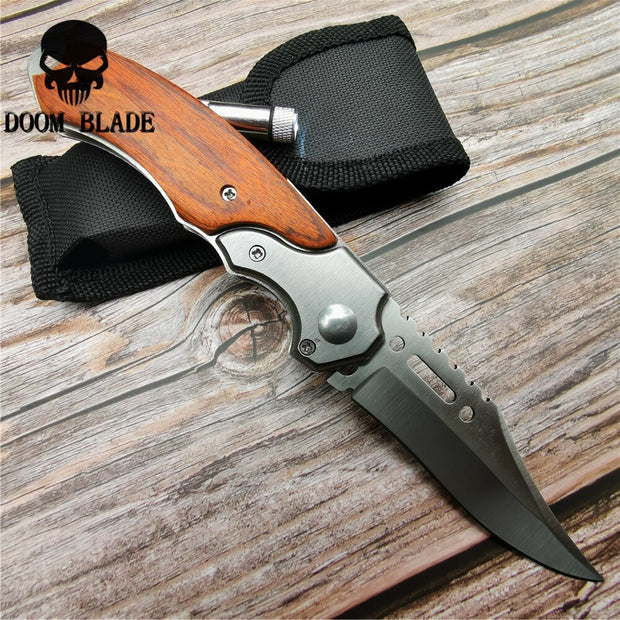 (New) Wooden Handle Folding Knife