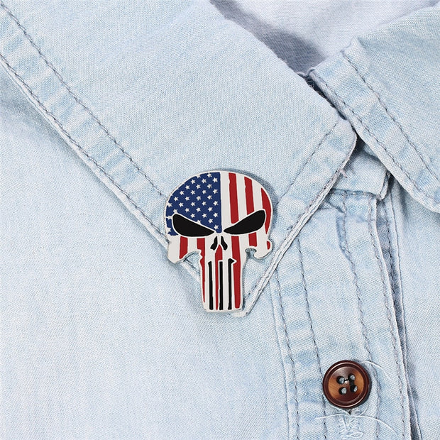 USA Punisher Skull Pin