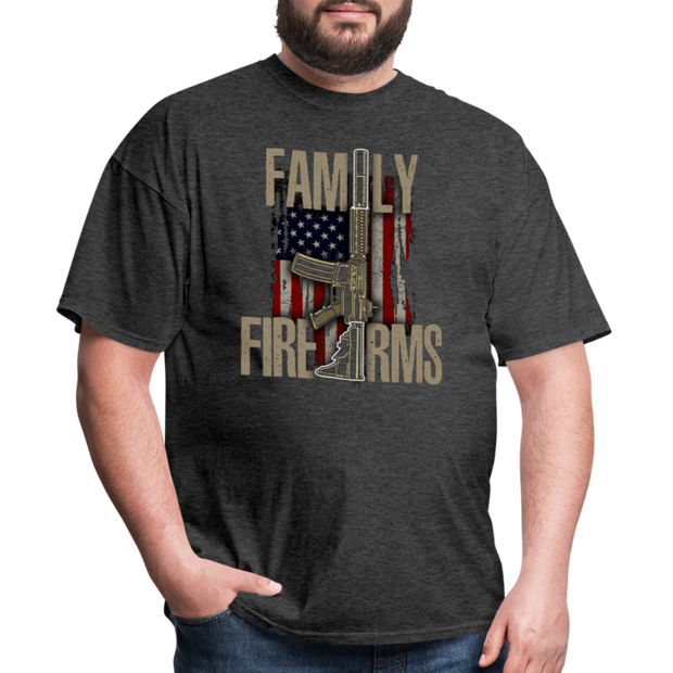 Family & Firearm T-Shirt - heather black