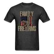 Family & Firearm T-Shirt - heather black