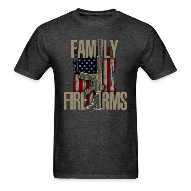 Family & Firearm T-Shirt - heather black