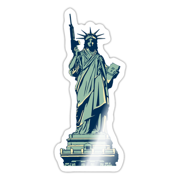 Lady Liberty Decal - white glossy