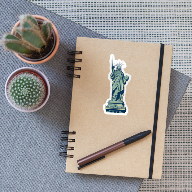 Lady Liberty Decal - white glossy