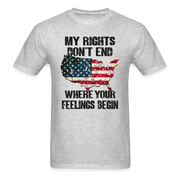 My Rights Don't End T-Shirt - heather gray