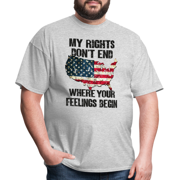 My Rights Don't End T-Shirt - heather gray