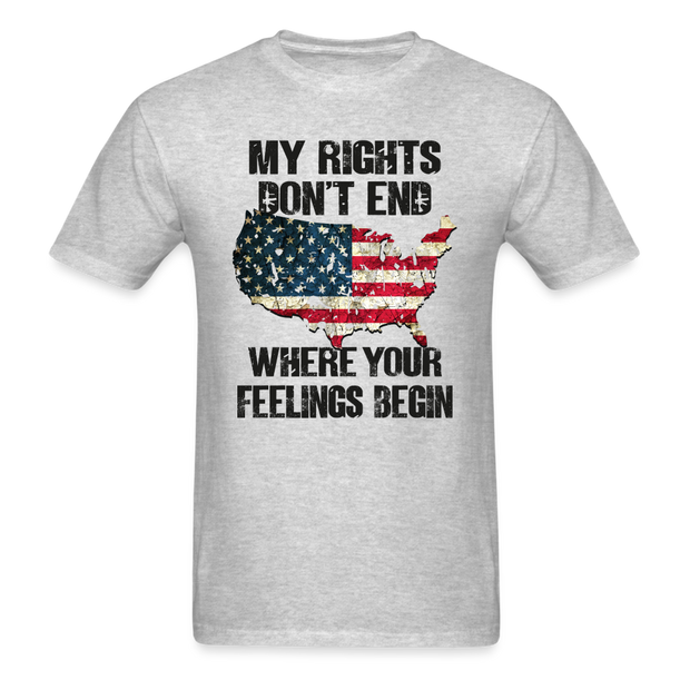 My Rights Don't End T-Shirt - heather gray