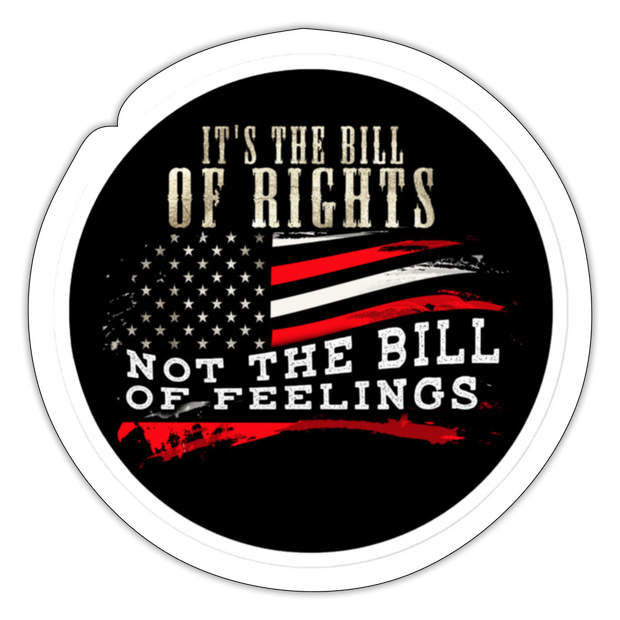 Bill of Rights Decal - white matte