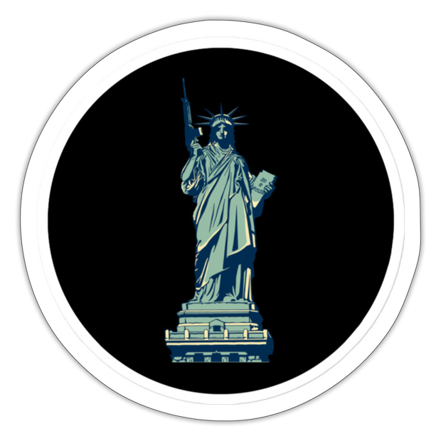 Lady Liberty Black Decal - white matte