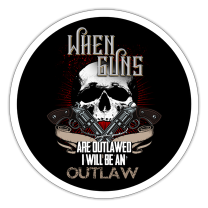 Outlaw Decal - white matte
