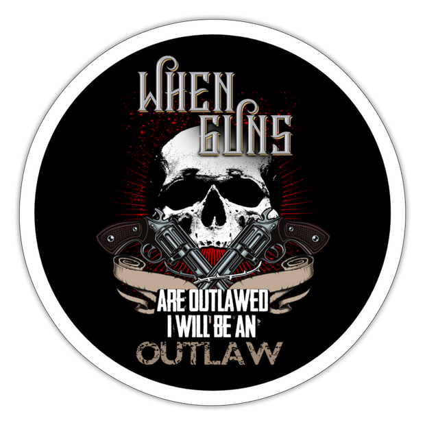 Outlaw Decal - white matte